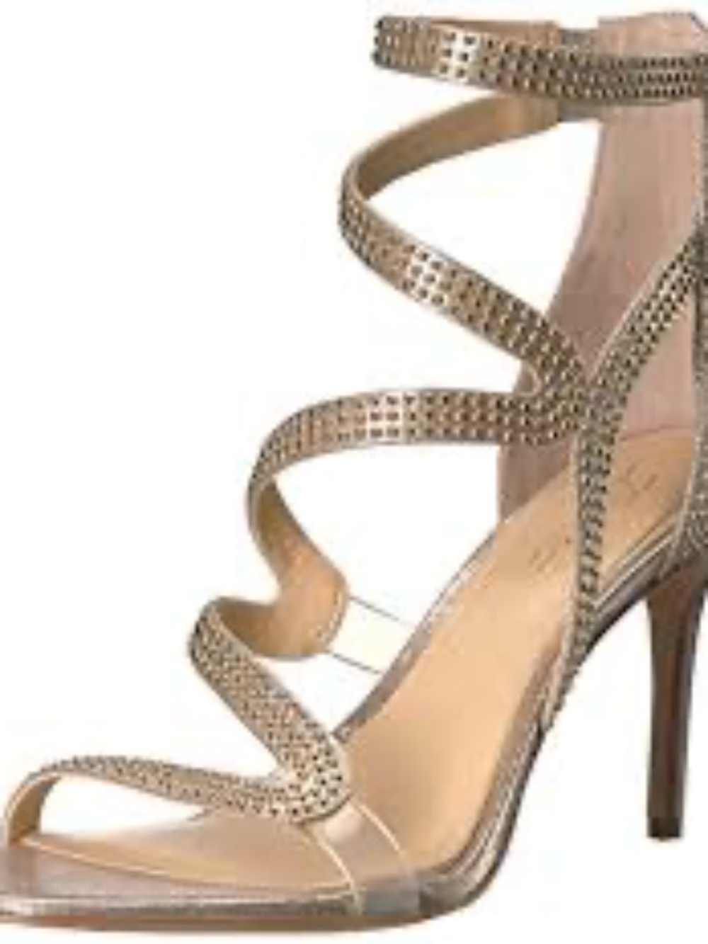 Imagine Vince Camuto strappy Rose Gold Metallic Stilettos